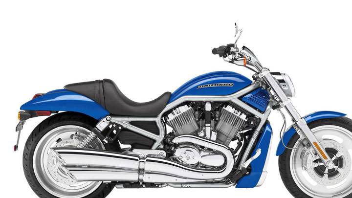 Blue Harley Davidson Vrscf V Rod Muscle Side Pic